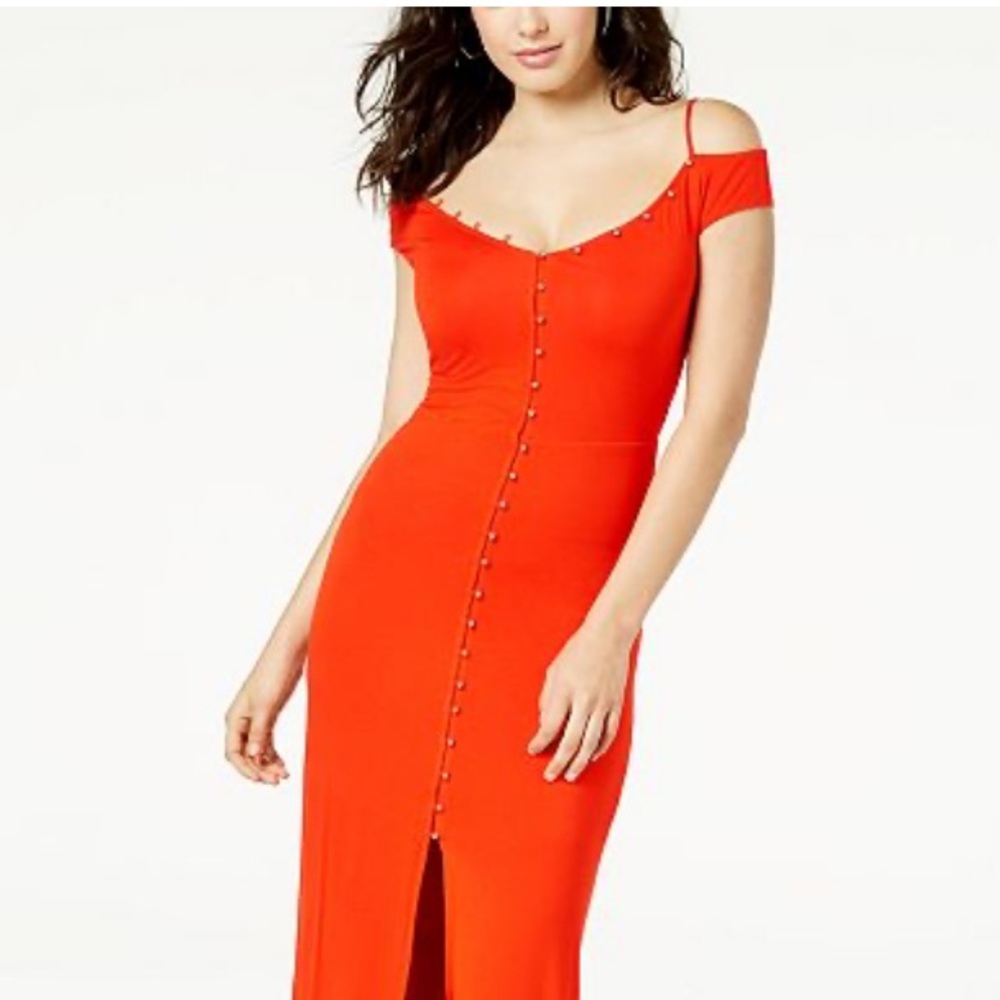 Guess Ensely Maxi Dress in Red Lava